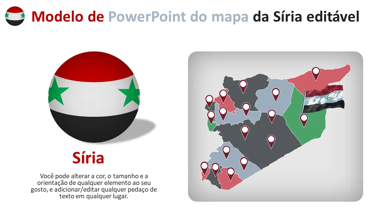 Modelo de mapa de Damasco Síria