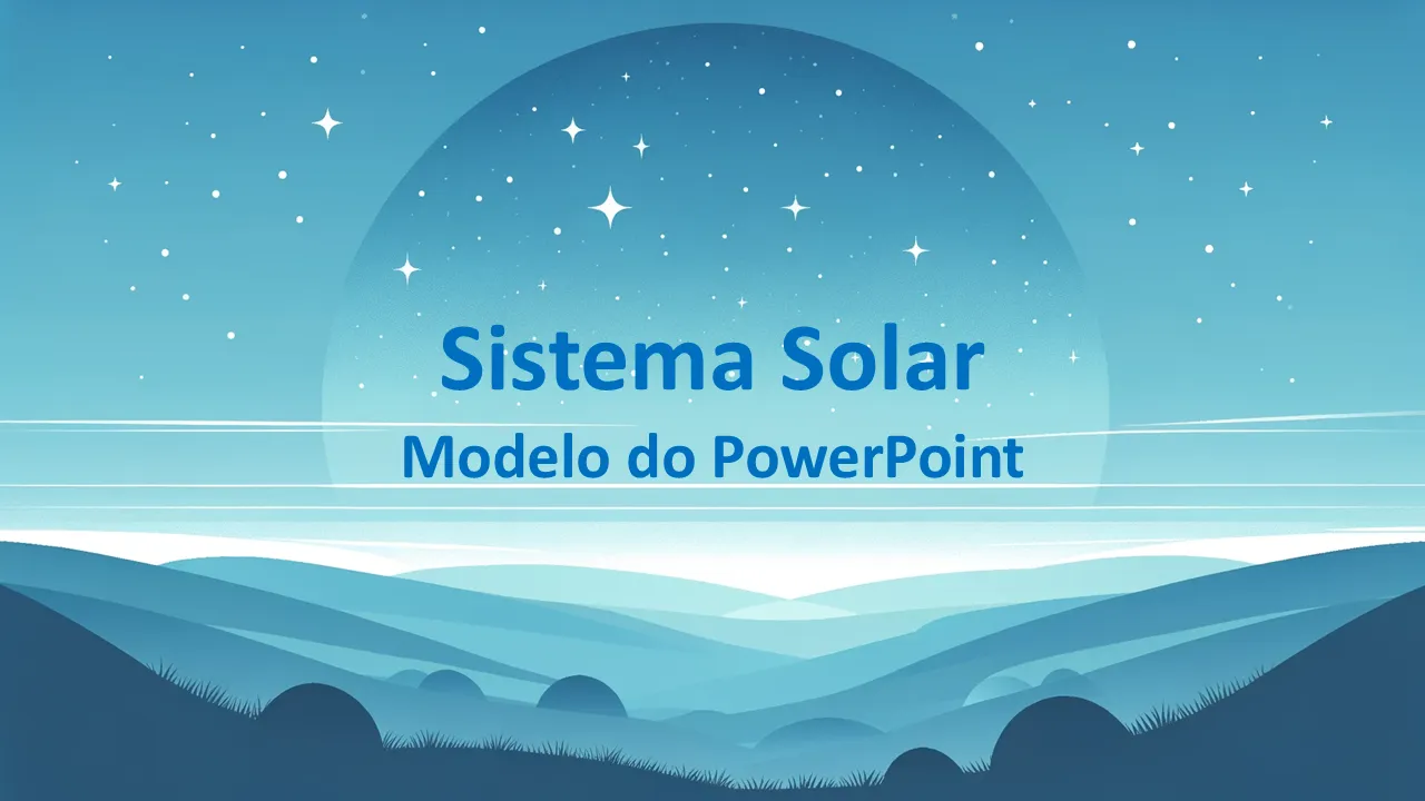 Modelo de PowerPoint do sistema solar para apresentações de negócios