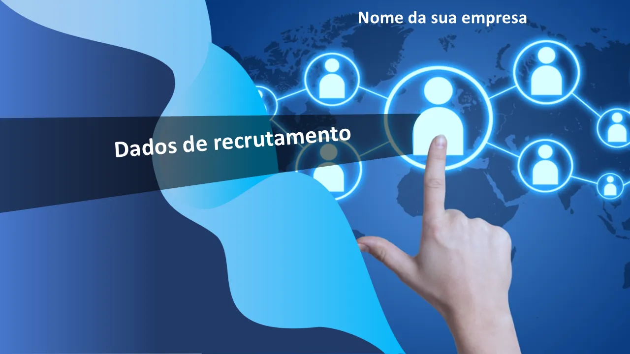 Modelos de PowerPoint de dados de recrutamento
